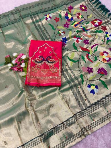 Anupama tissue pethani silk top saree wholesalers in surat